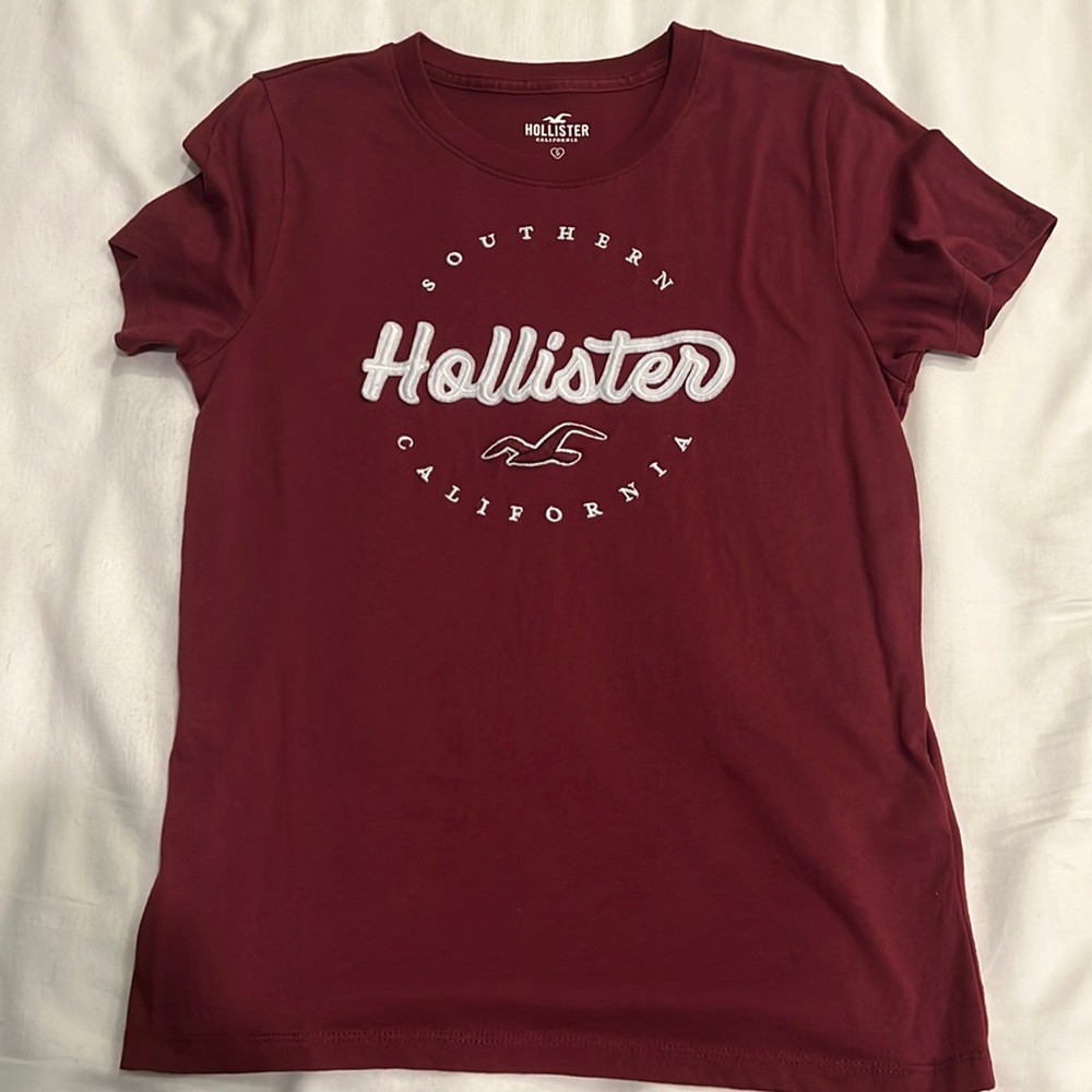 Hollister dark red long tee